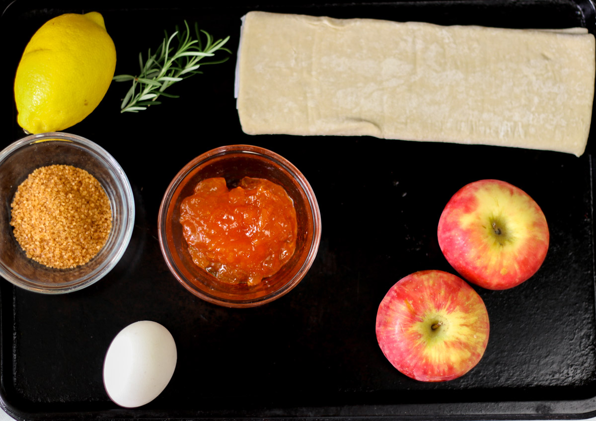 image of ingredients to make puff pastry dessert
