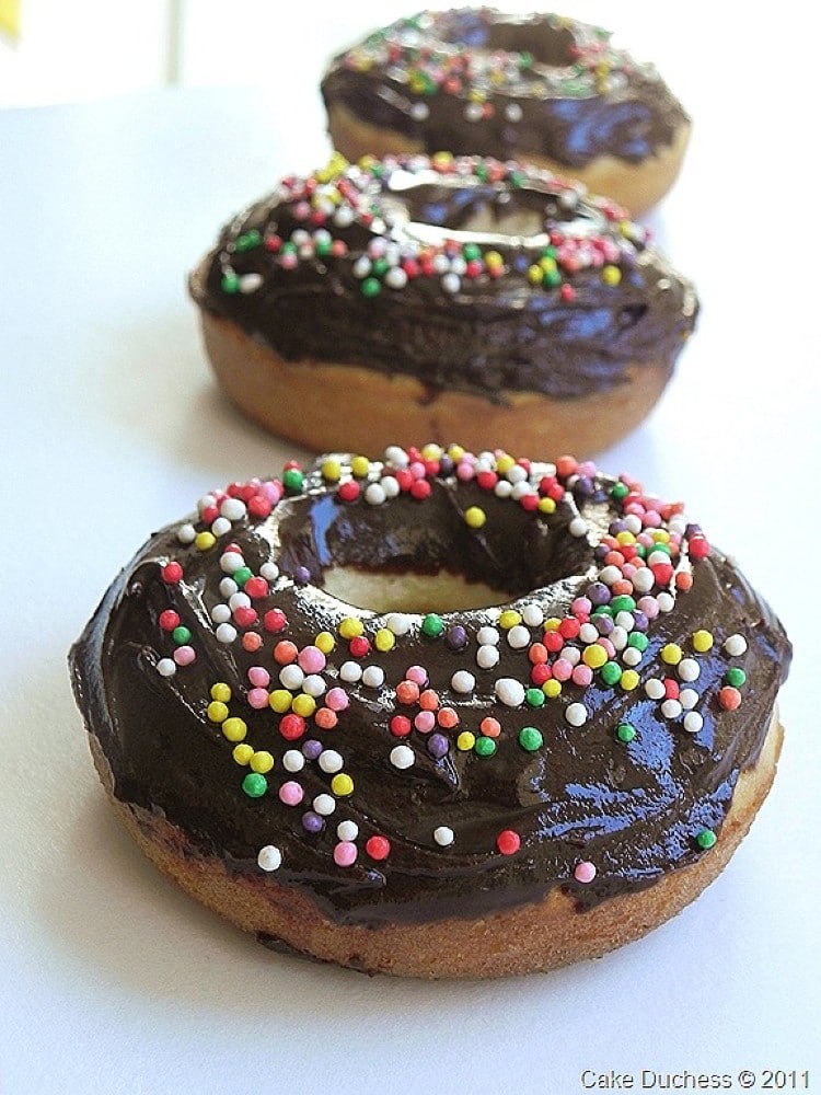 Chocolate Glazed Cake Donut