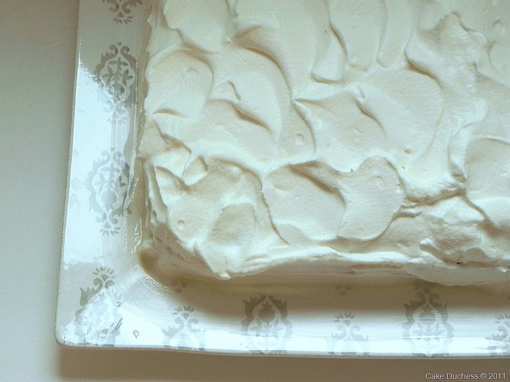overhead image of a tres leches cake