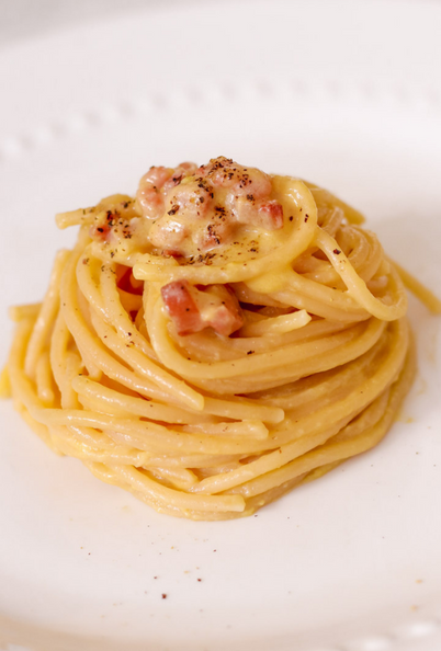 Authentic Italian Spaghetti Carbonara With Guanciale