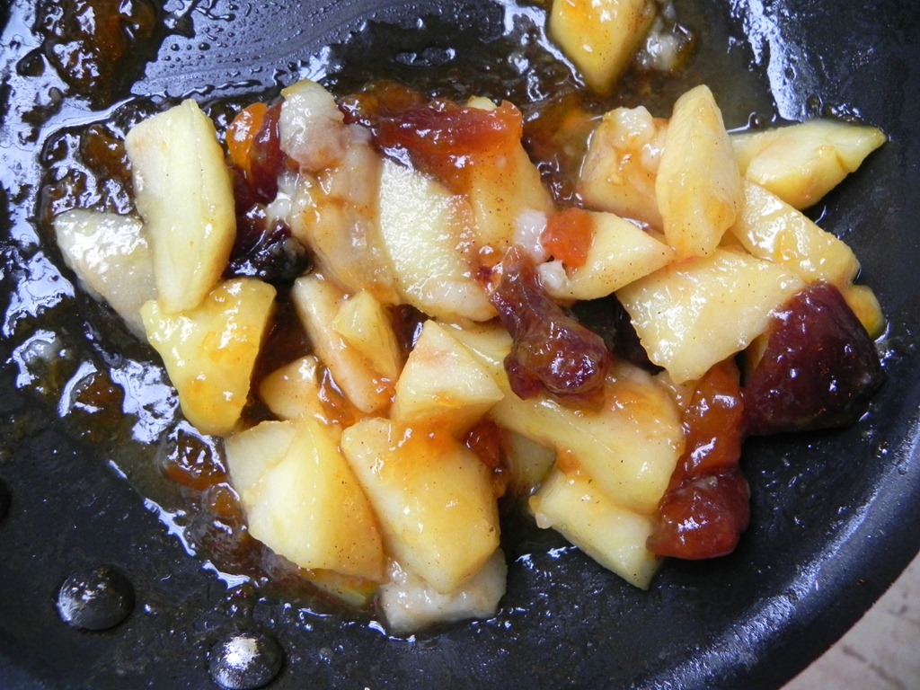 image of making crostata filling in a sauce pan