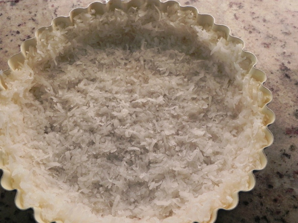 overhead image of coconut crust