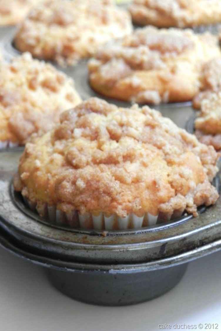 overhead image of vegan marmalade muffins
