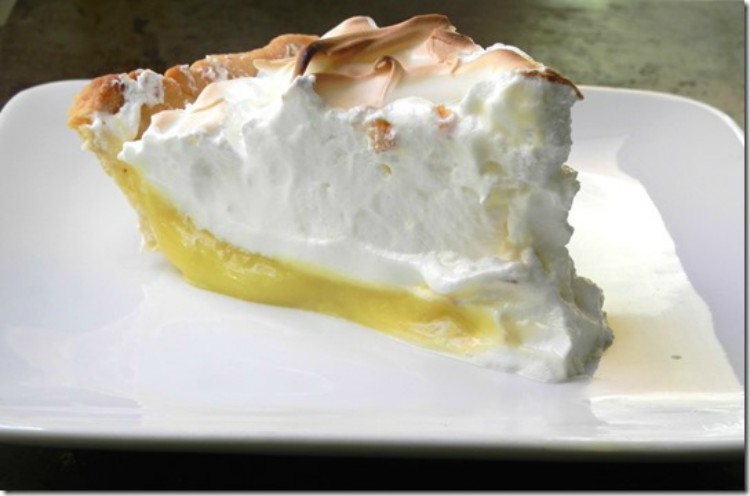 image of a slice of a pie on a white plate. 