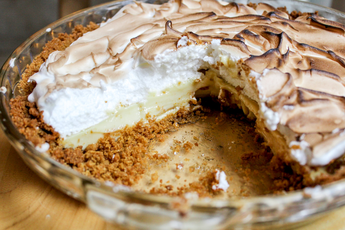 image of a pie sliced in the middle.