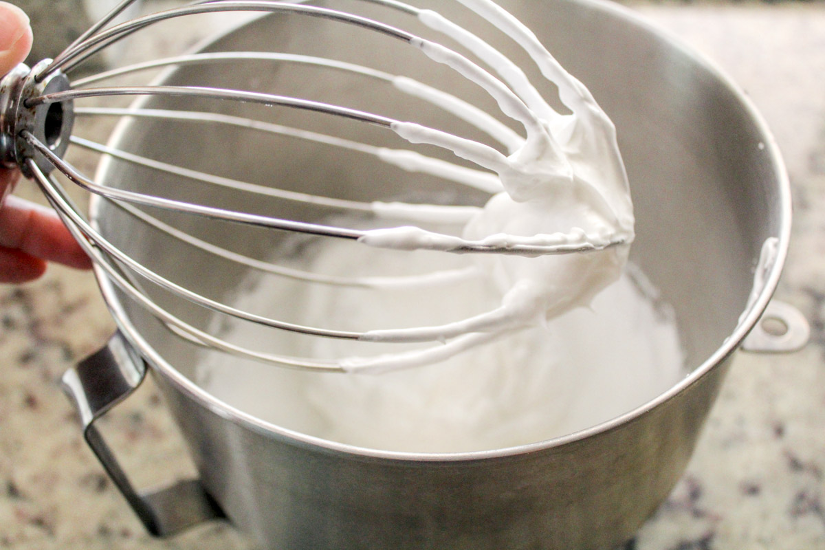 image of whipped egg white meringue.