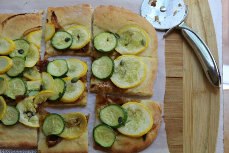 Zucchini and Caramelized Onion Pissaladière