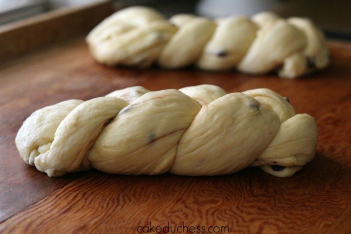 overhead image of braided loaf