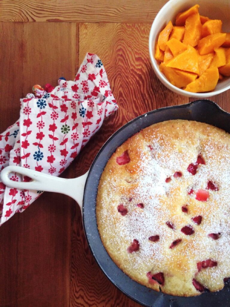 Oven-Baked Strawberry Pancake