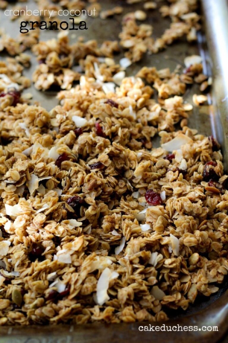 Super Easy Cranberry-Coconut Granola