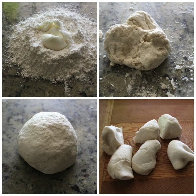 image of making piadina Italian flatbread