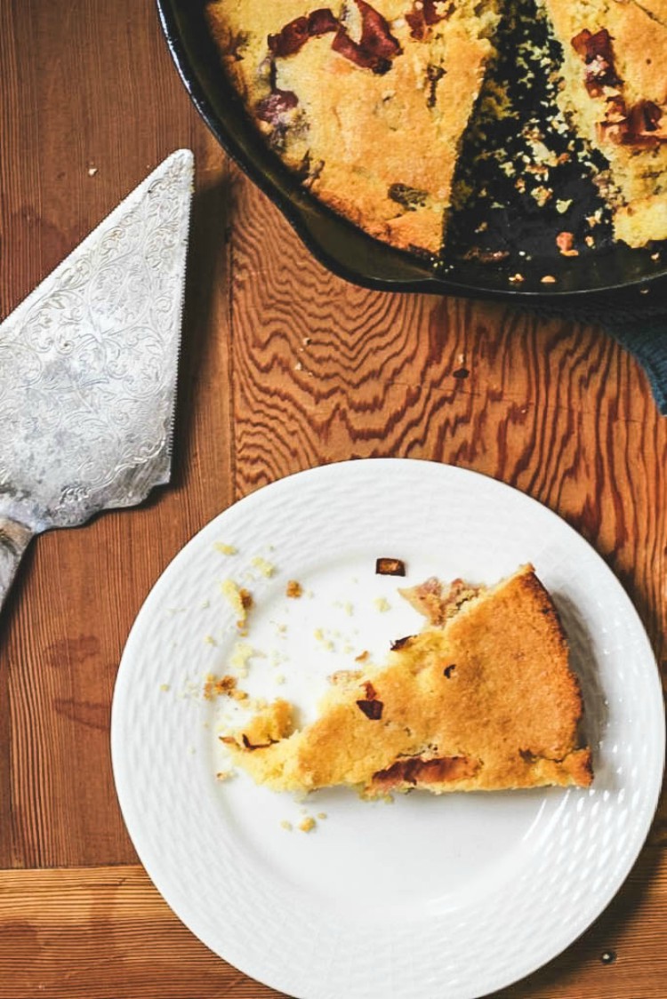 slice of bread on a white dish 