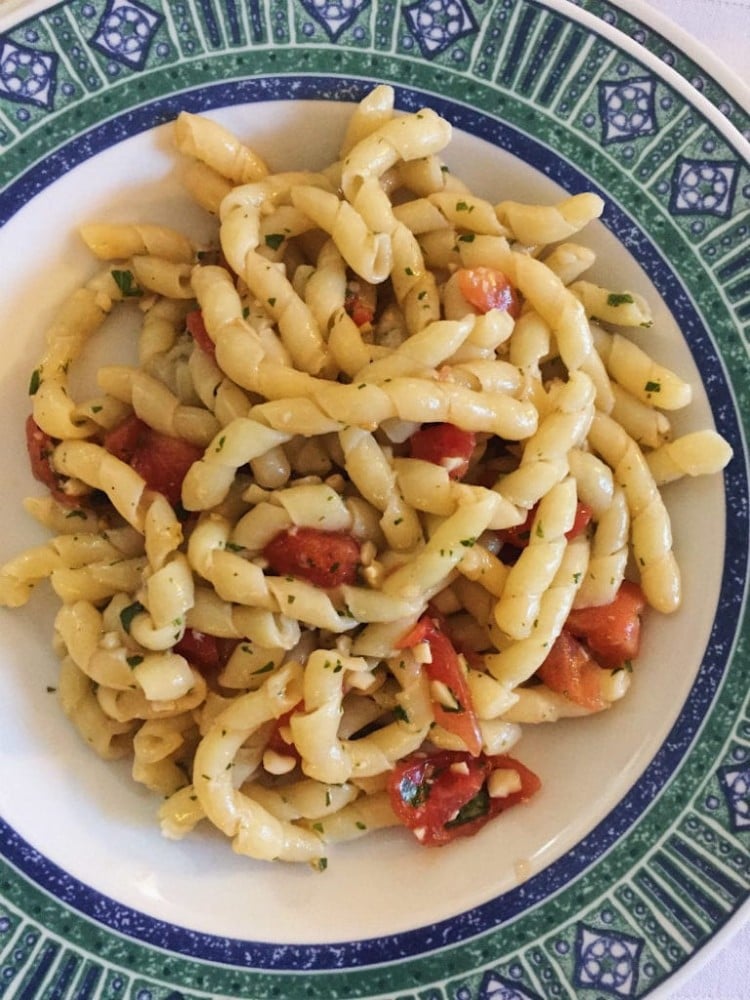 image of busiate with pesto trapanese