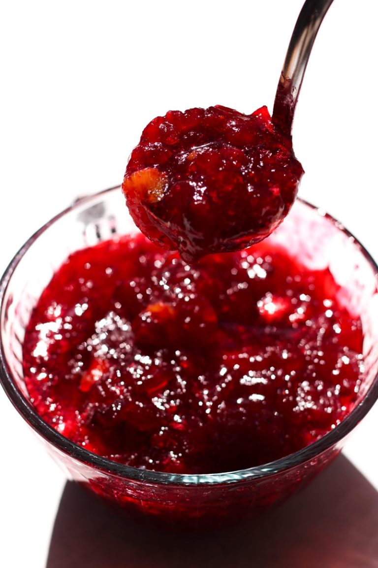 cranberry sauce close up