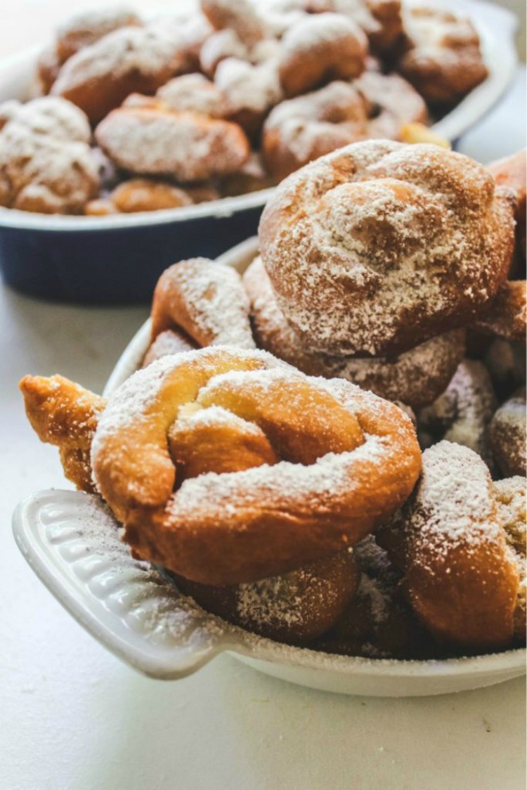 fritters on plates