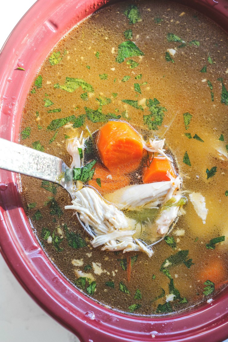 Slow Cooker Whole Chicken Soup Savoring Italy