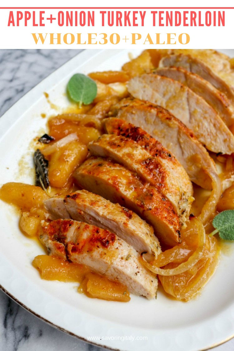 overhead image of turkey sliced on white plate