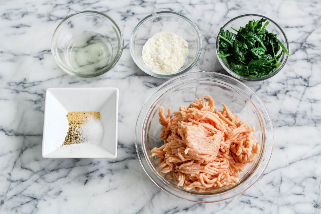 image of making spinach chicken burgers