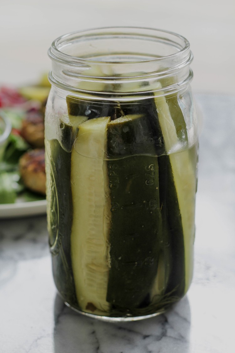 image of homemade pickled cucumbers