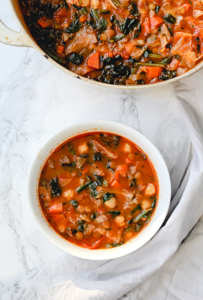 Cabbage, Lentil and Chickpea Stew