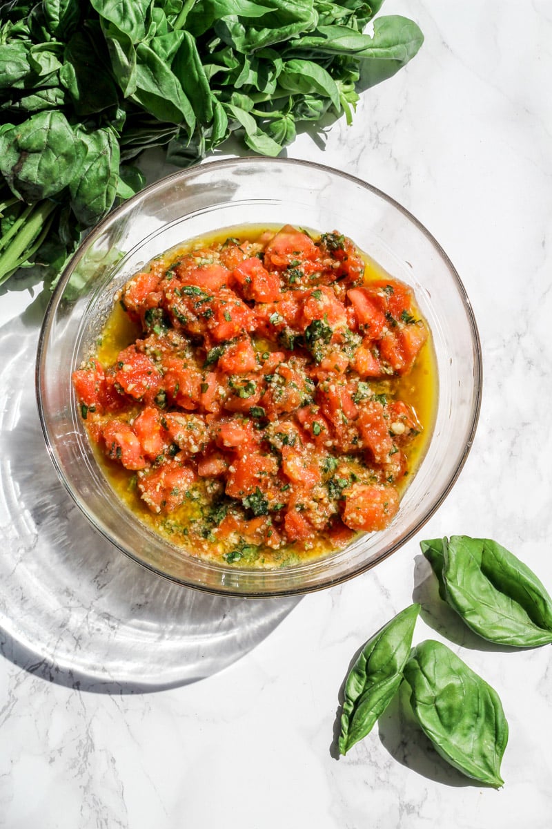 image of pesto in a glass bowl