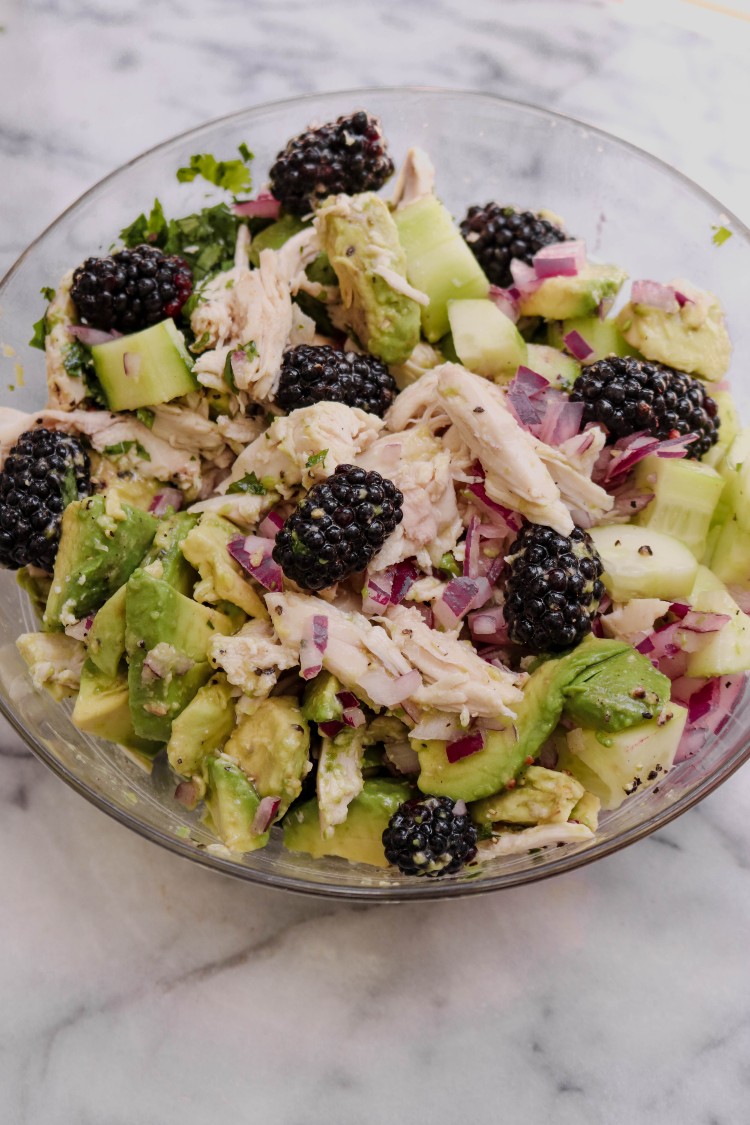 image of chicken avocado salad