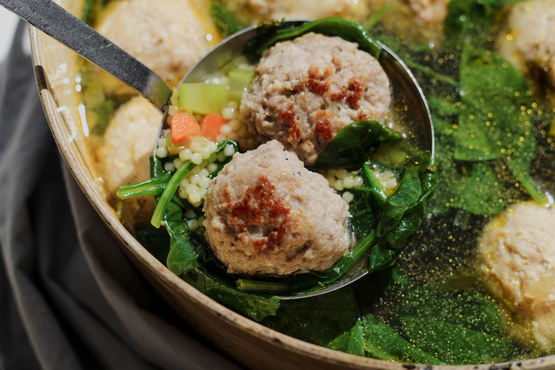 image of meatballs in a soup