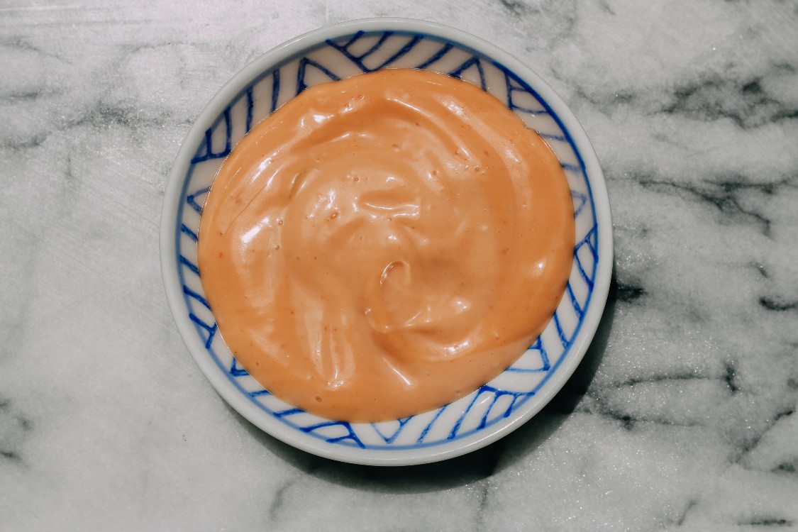 overhead image of an dipping sauce.