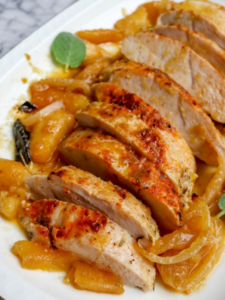 apple and onion turkey tenderloin