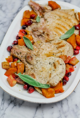 pork chops with pumpkin and apples