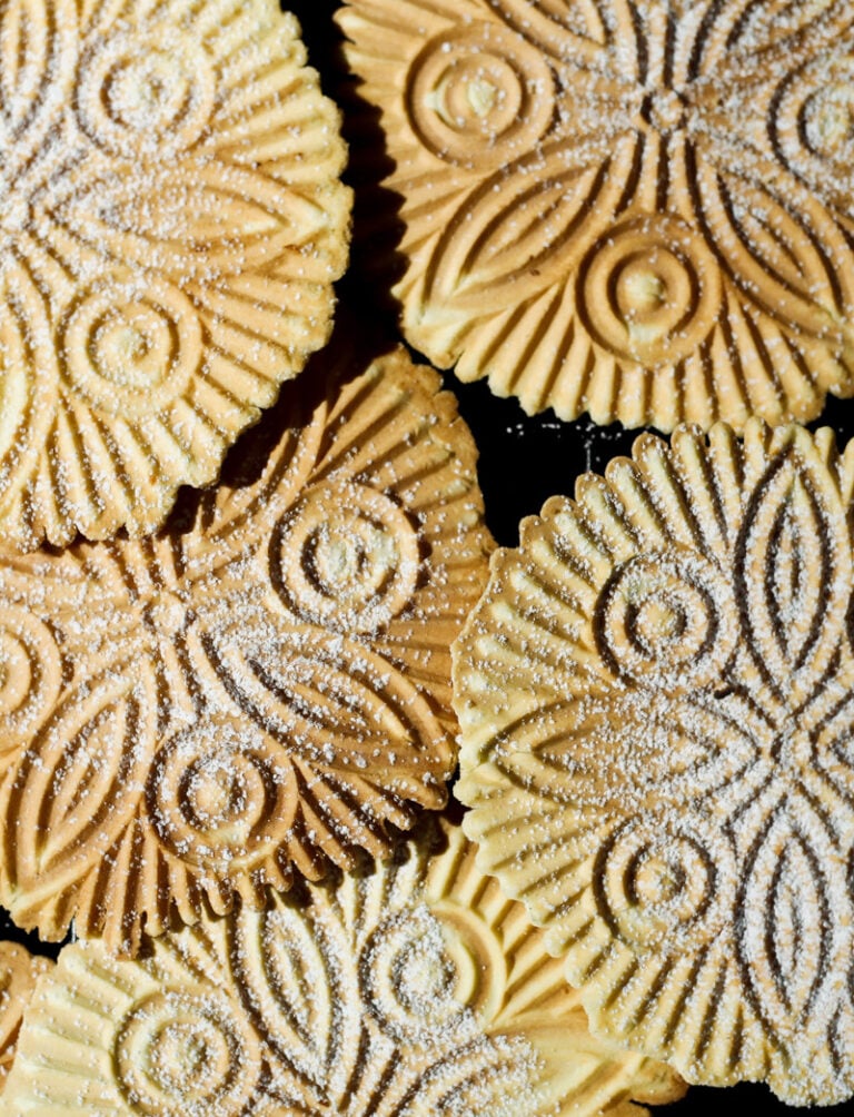 overhead image of classic Italian pizzelle