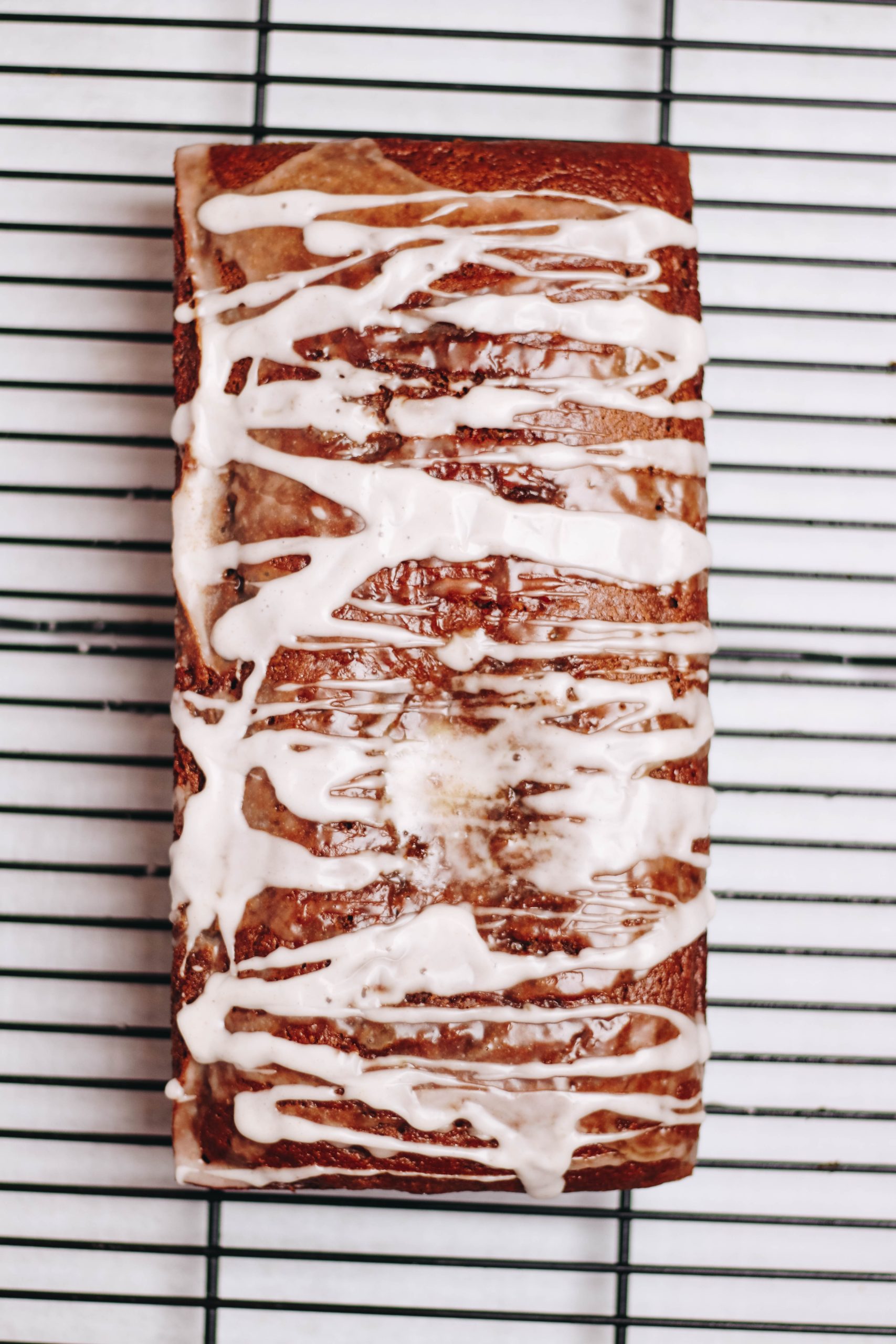 gingerbread loaf with icing