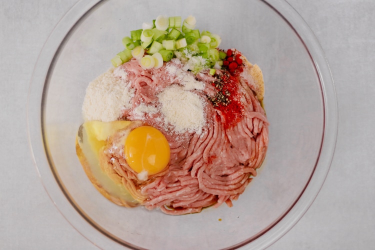 image of making healthy chicken patties in a glass dish