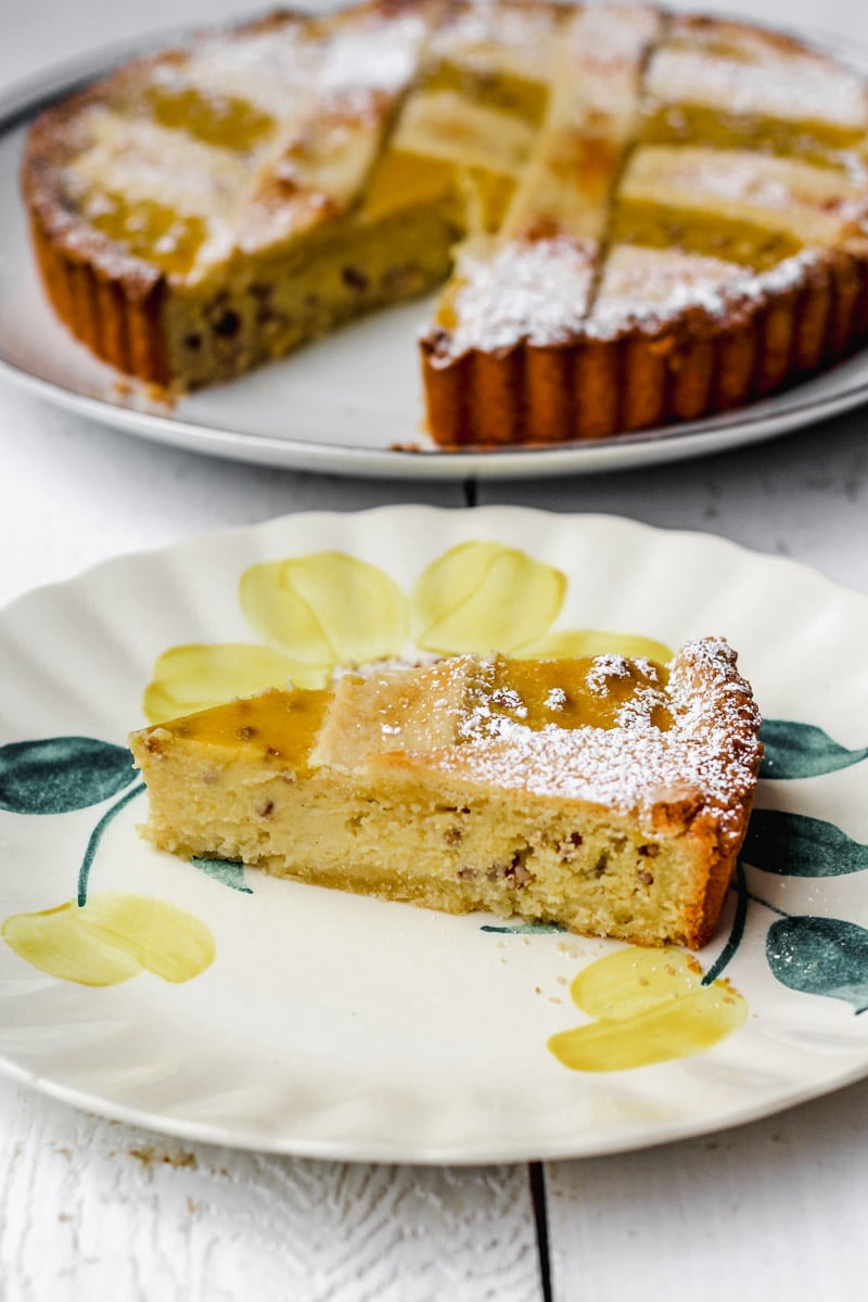 Slice of pastiera napoletana.