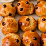 Sourdough discard challah buns.
