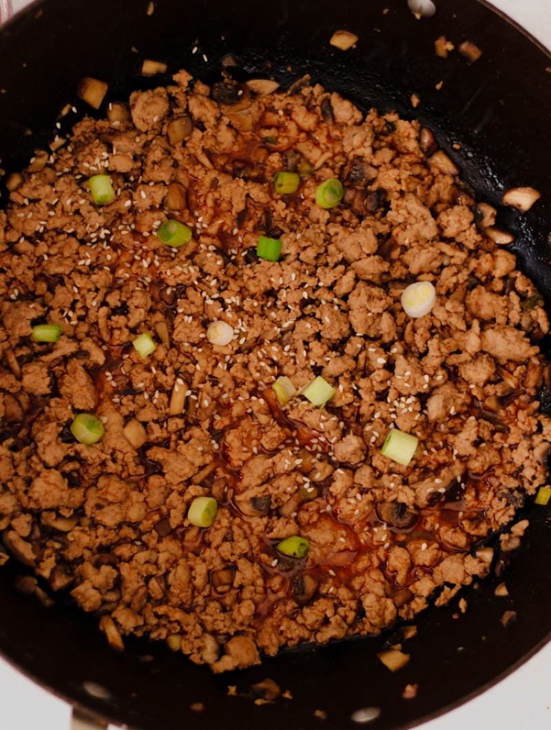 image of ground chicken in a sauce.