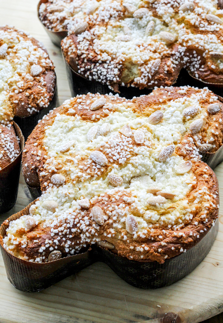 overhead image of Easter bread 