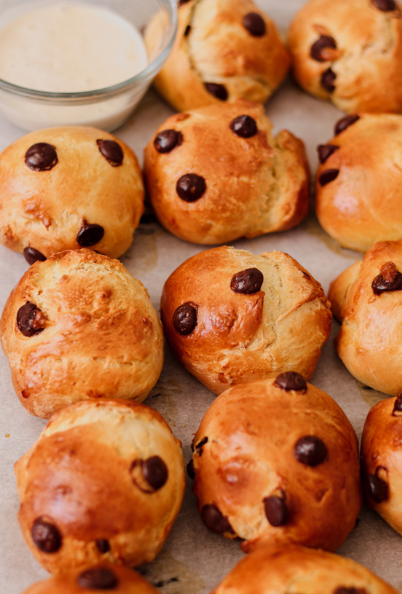 sourdough discard challah buns