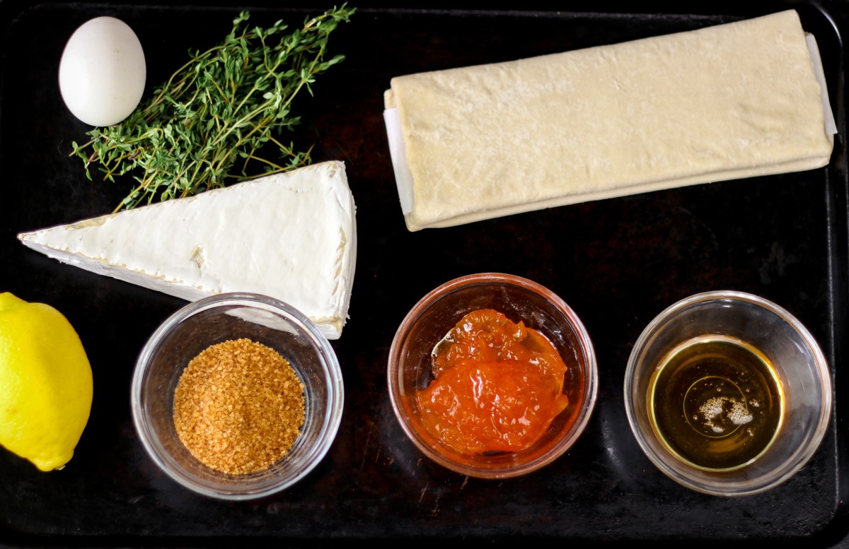 overhead image of ingredients to make tarts