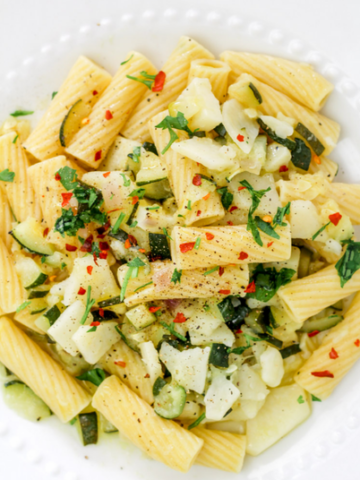pasta with zucchini and potatoes
