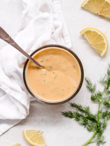 best mustard sauce with spoon dipping in