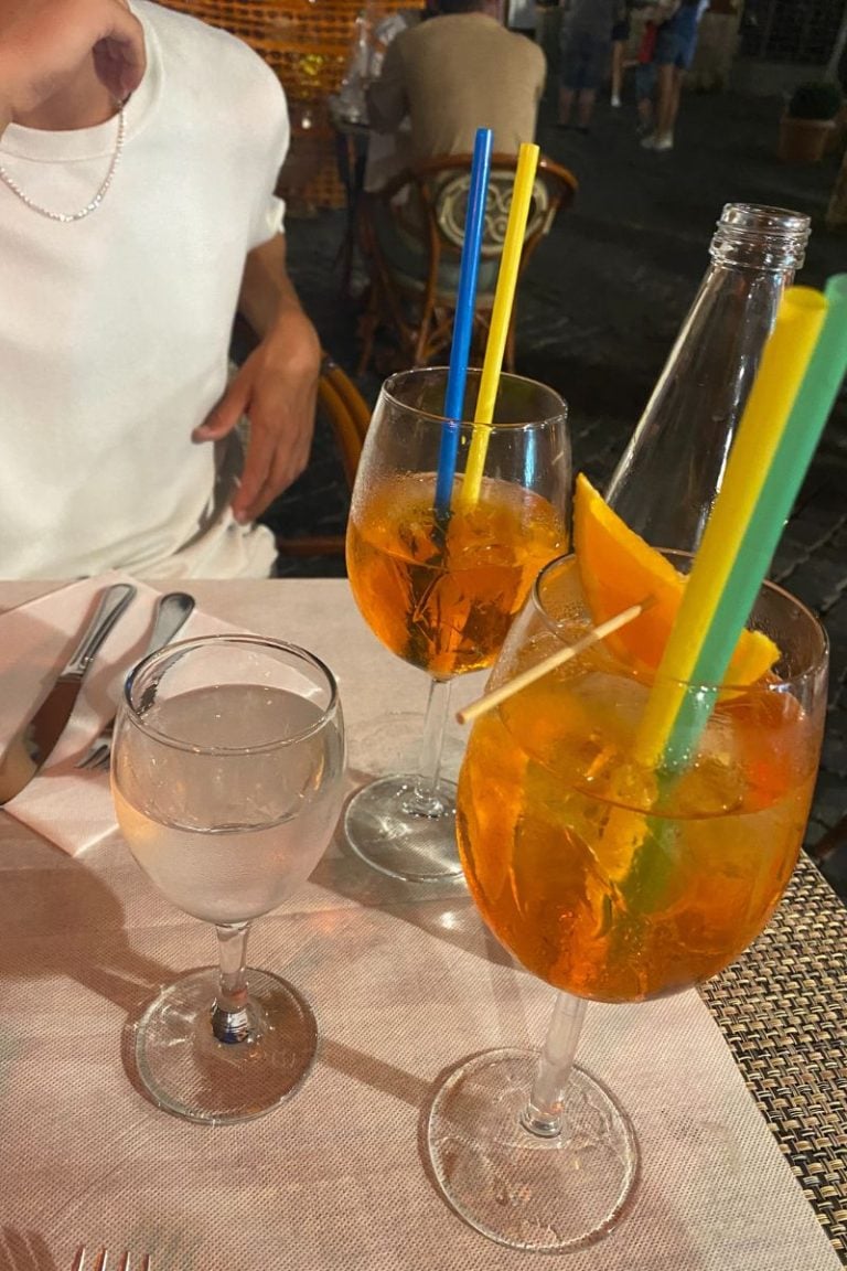 aperol spritz enjoyed in rome