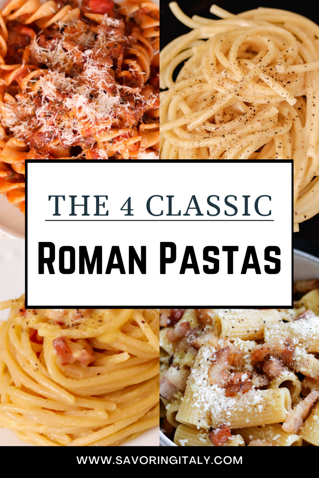What are the 4 Traditional Roman Pasta Dishes? Savoring Italy