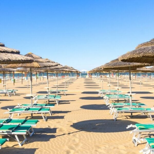 rimini beach during the day