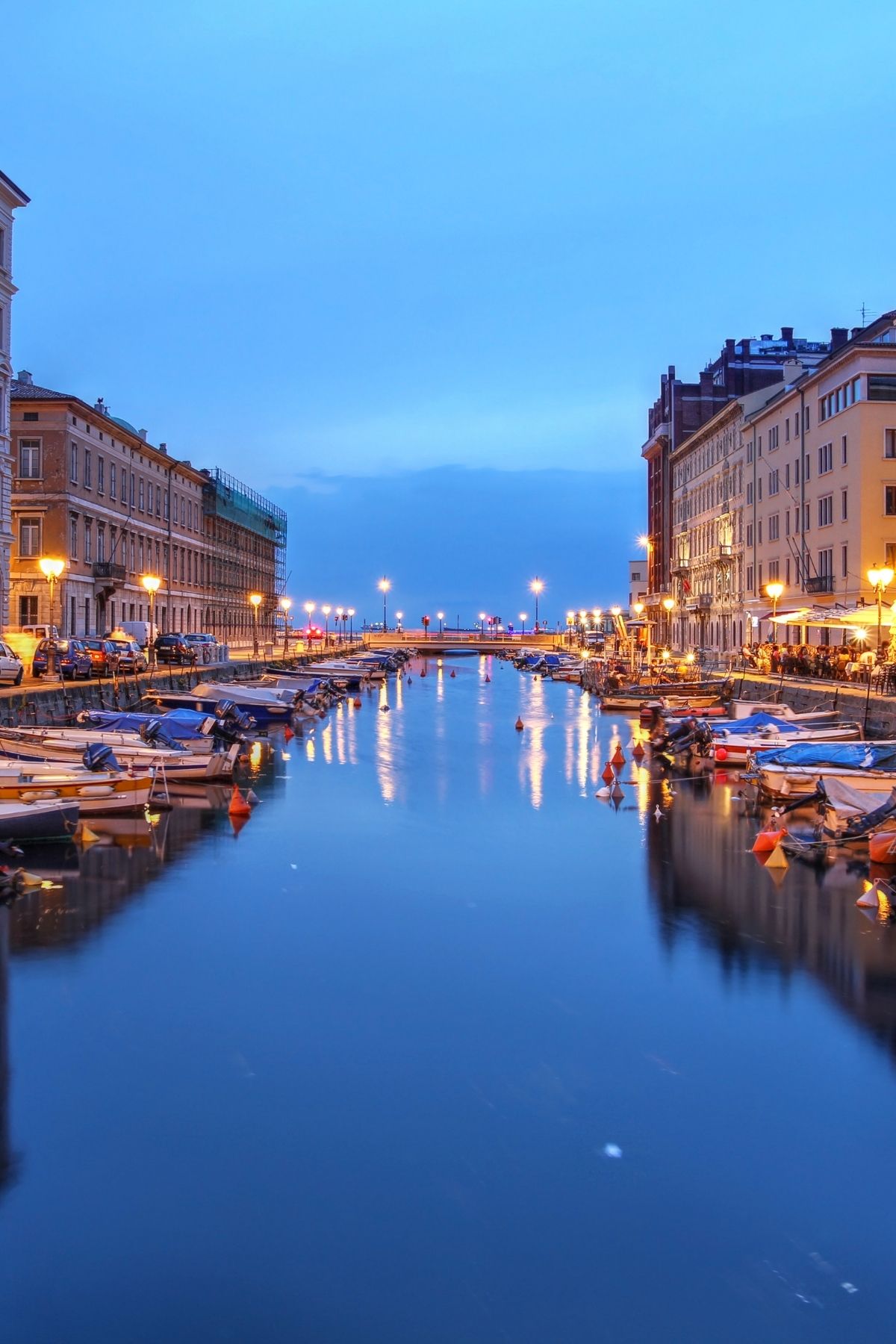 image of trieste at night