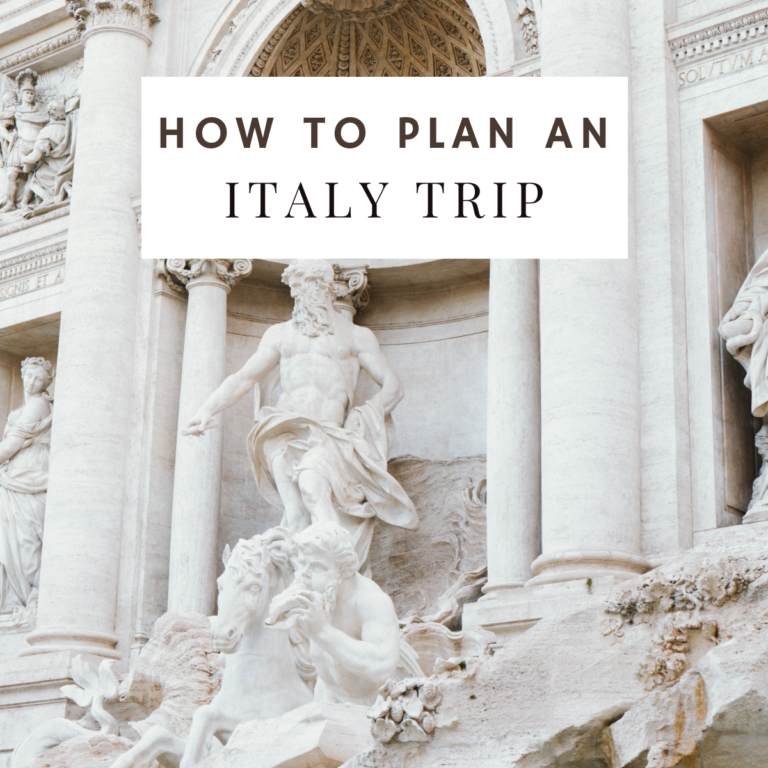 how to plan an italy trip.
