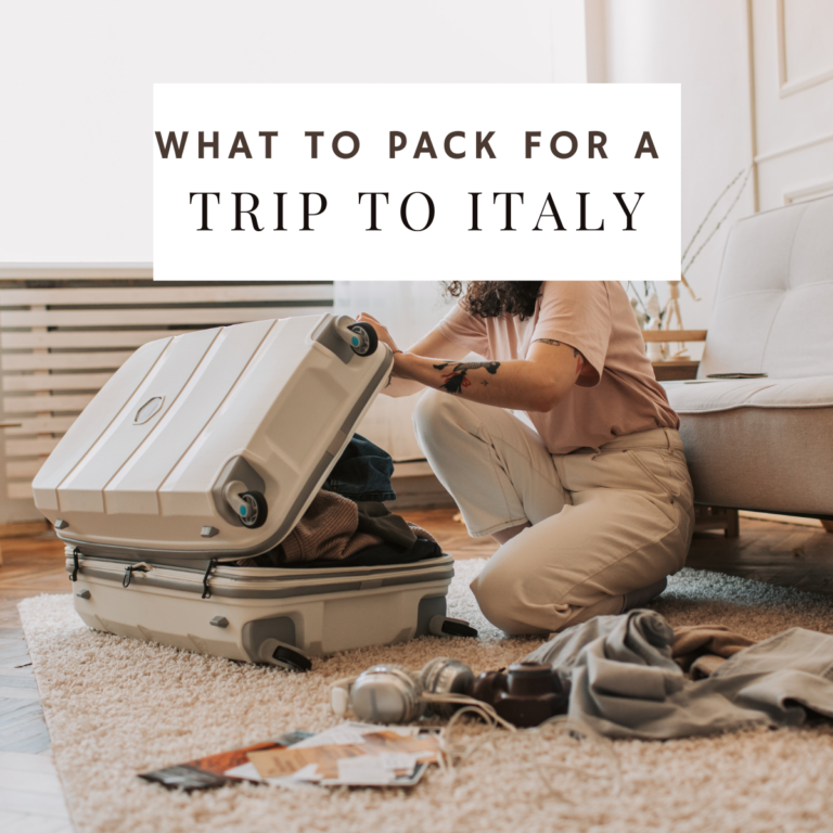 what to pack for a trip to italy