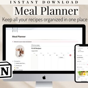 notion meal planner.
