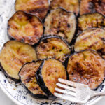 grilled eggplants on a dish