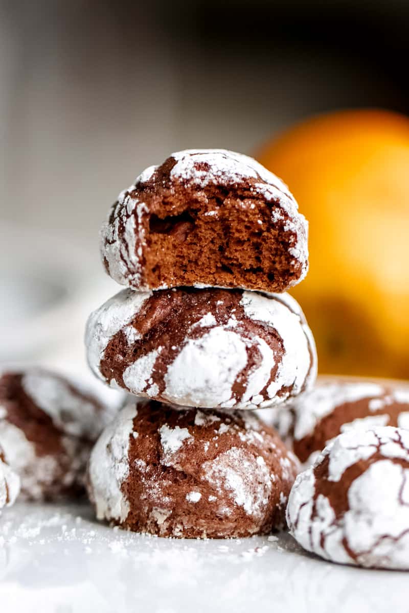 close up image of Italian spice cookies.